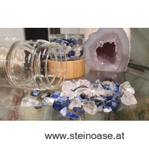 Steine / Nachfüllung Sodalith + Lapis Lazuli + Bergkristall